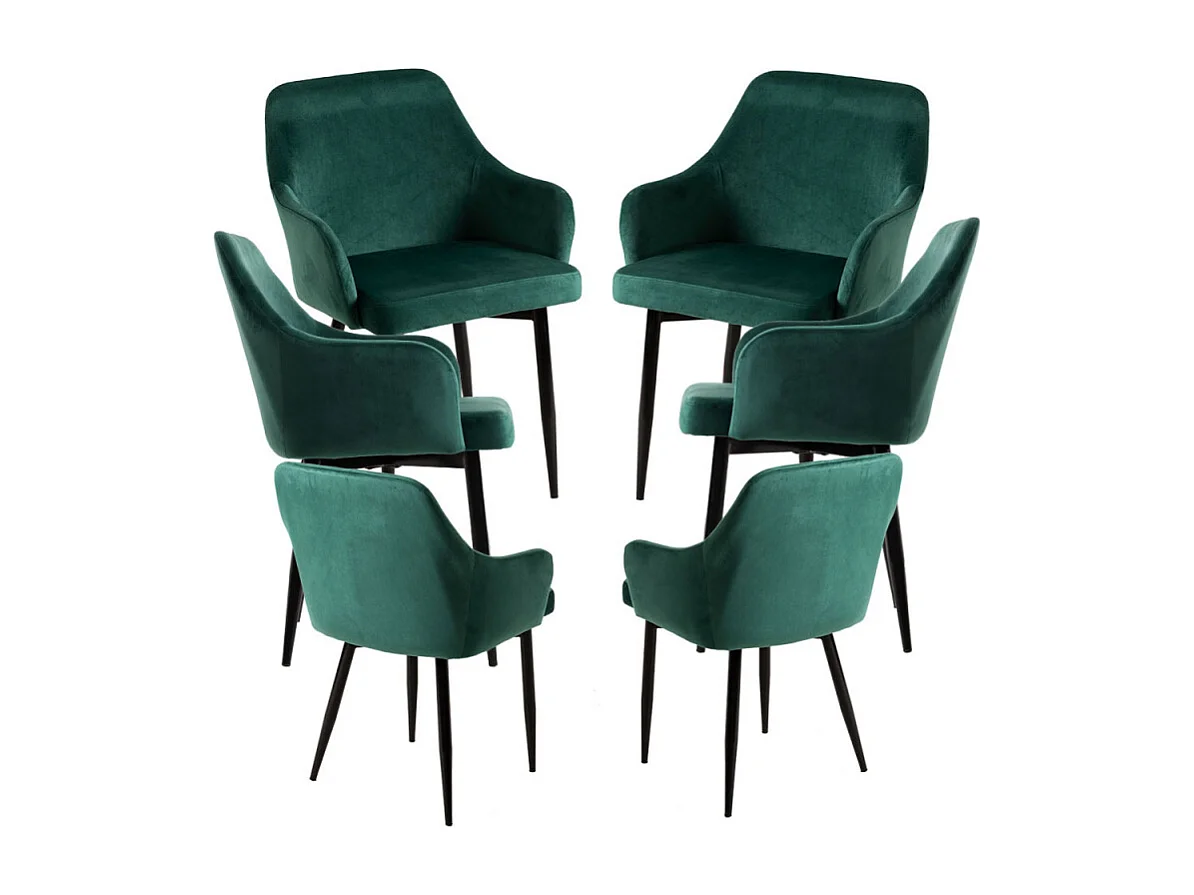 Packs Sillas Comedor - Pack 6 Sillas Puan Terciopelo - Verde