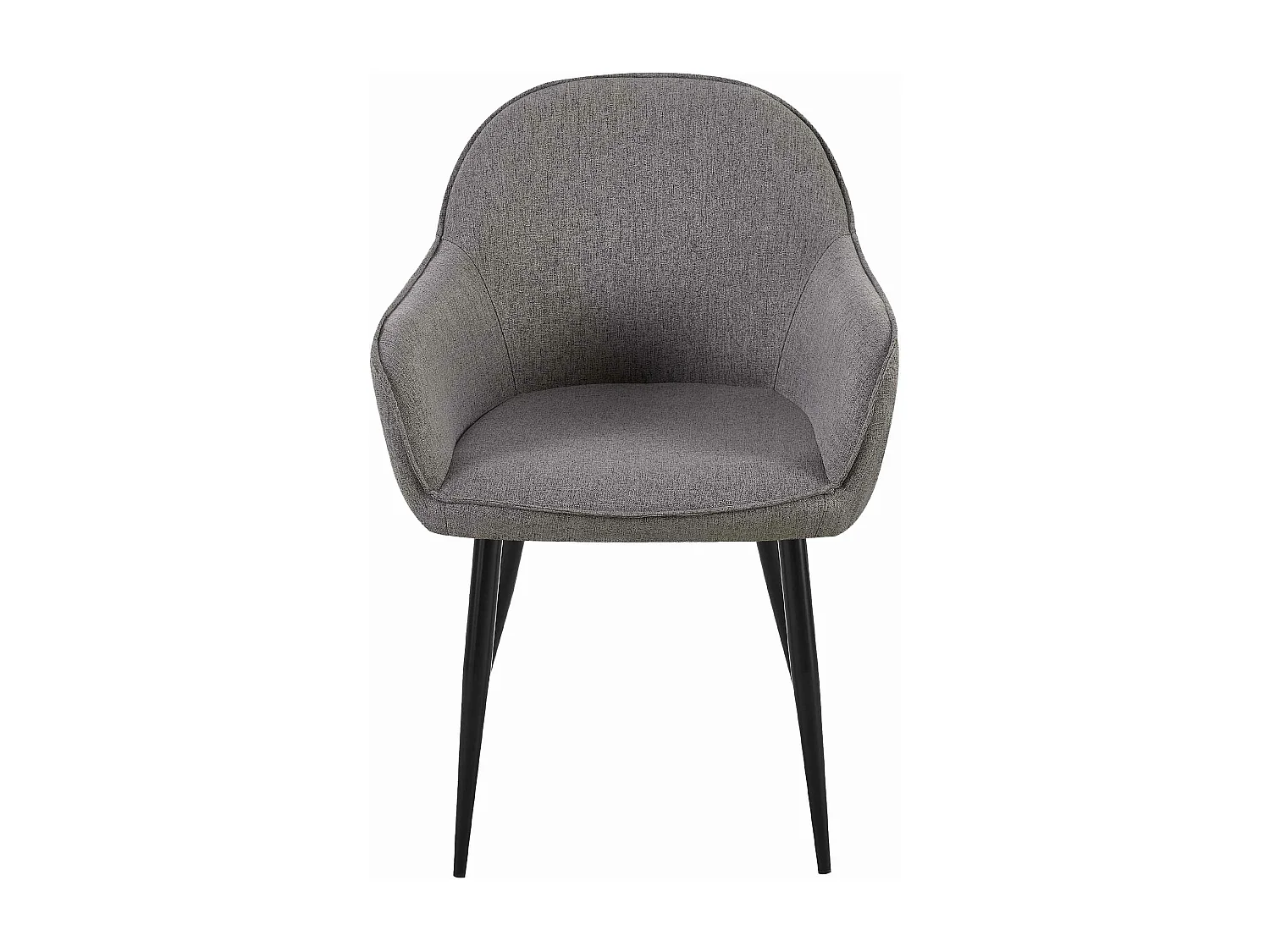Lot de 2  chaise salle à manger - Tissu - Gris foncé - Boise