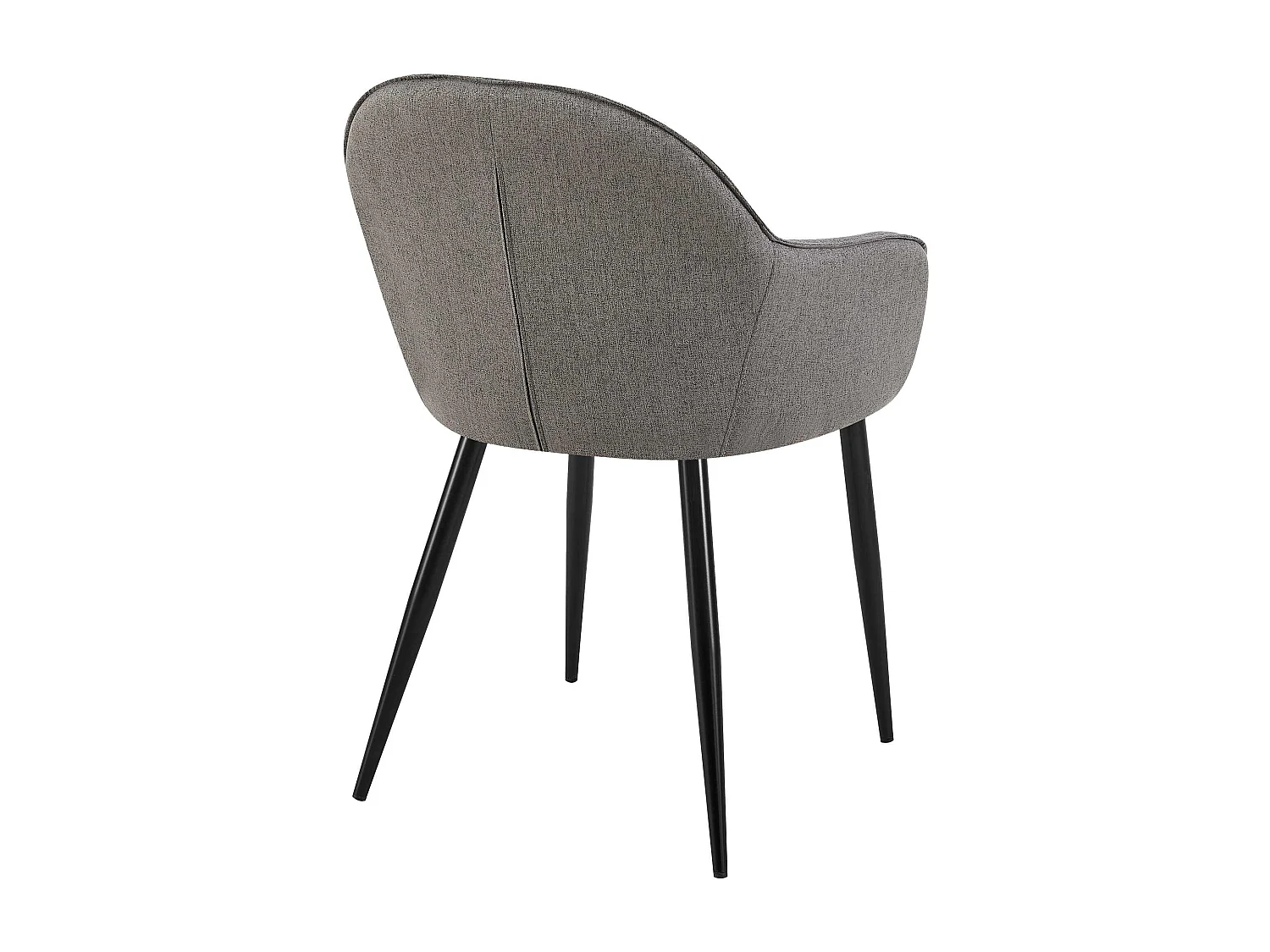 Lot de 2  chaise salle à manger - Tissu - Gris foncé - Boise
