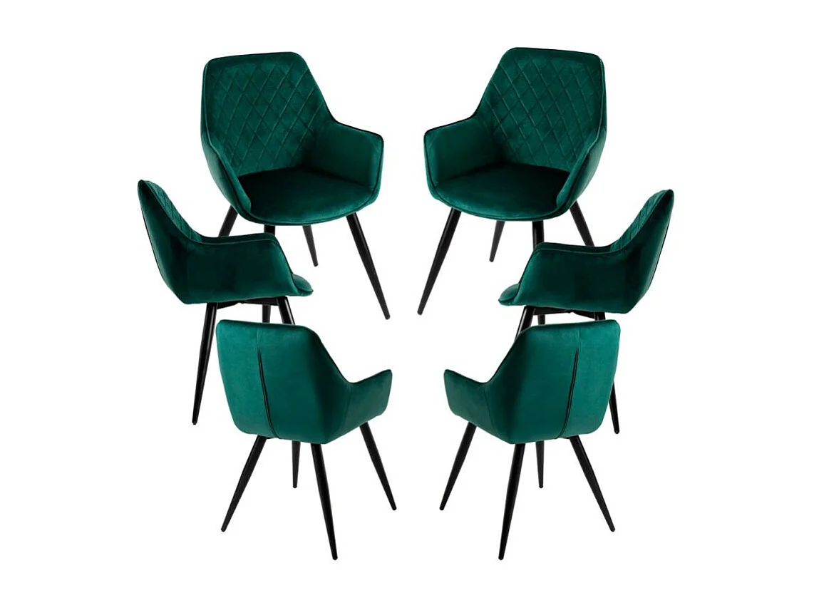 Packs Sillas Comedor - Pack 6 Sillas Kres Terciopelo - Verde