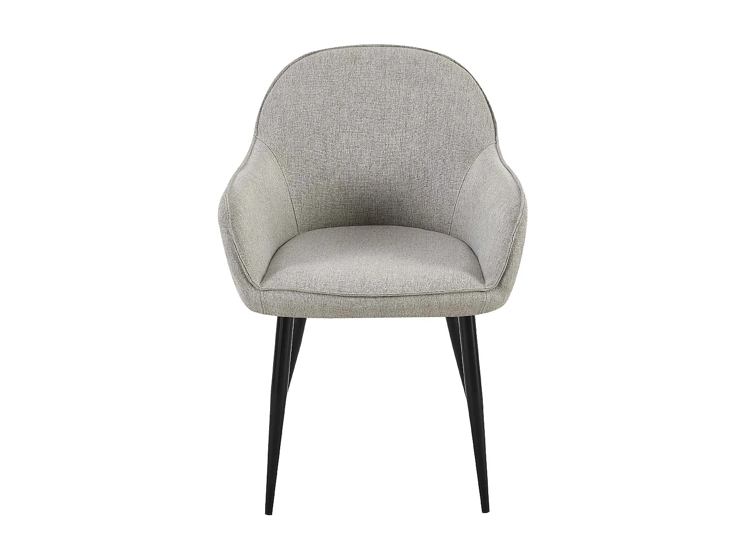 Lot de 2  chaise salle à manger - Tissu - Gris - Boise