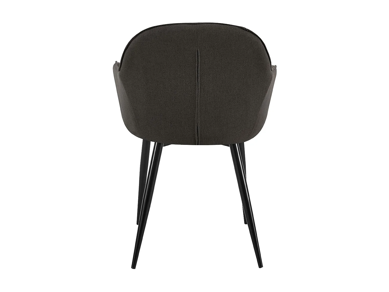 Lot de 2  chaise salle à manger - Tissu - Noir - Boise