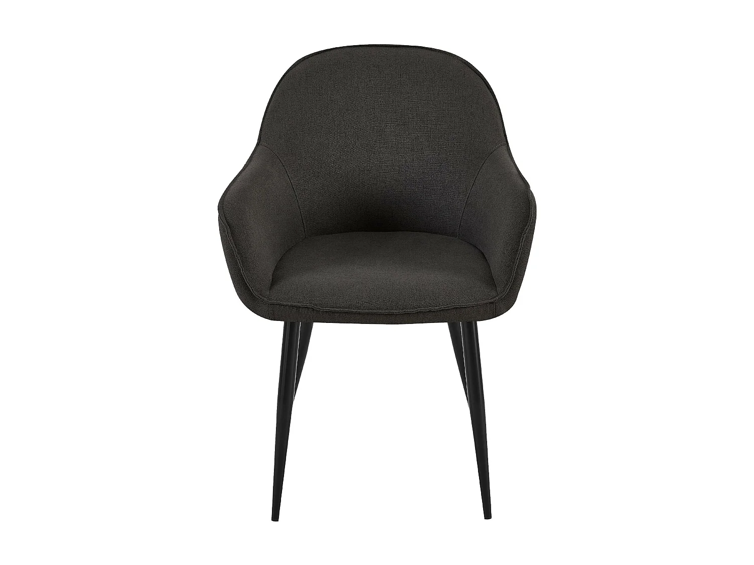 Lot de 2  chaise salle à manger - Tissu - Noir - Boise