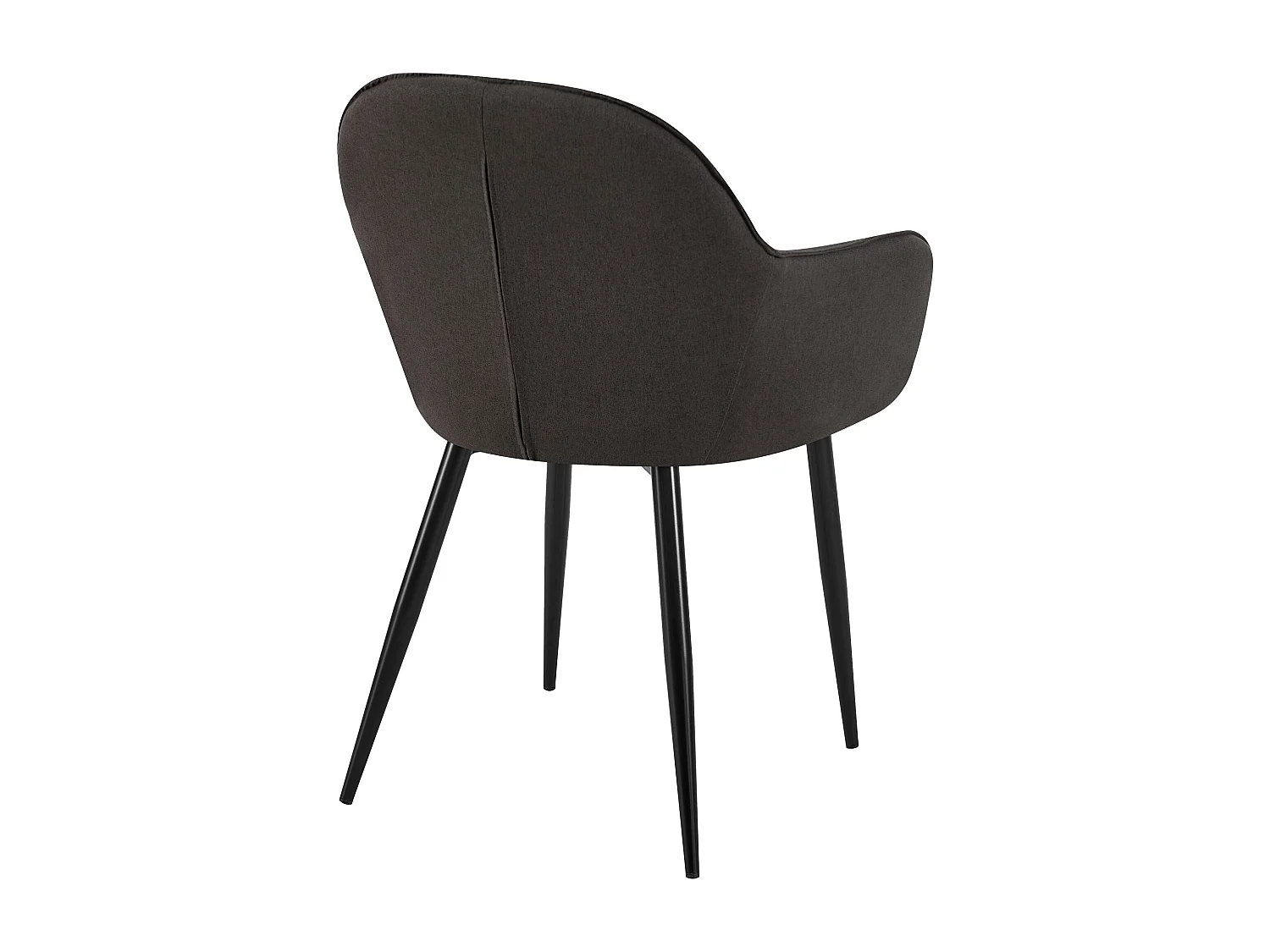 Lot de 2  chaise salle à manger - Tissu - Noir - Boise