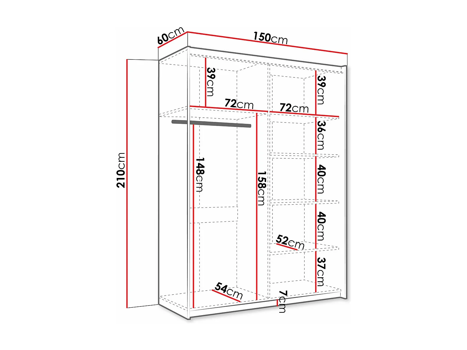 Roupeiro Comfivo 362, 21x15x6cm