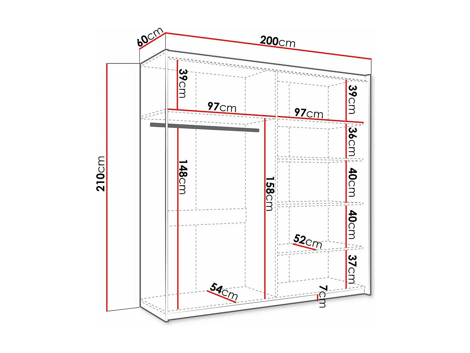 Roupeiro Comfivo 363, 21x20x6cm