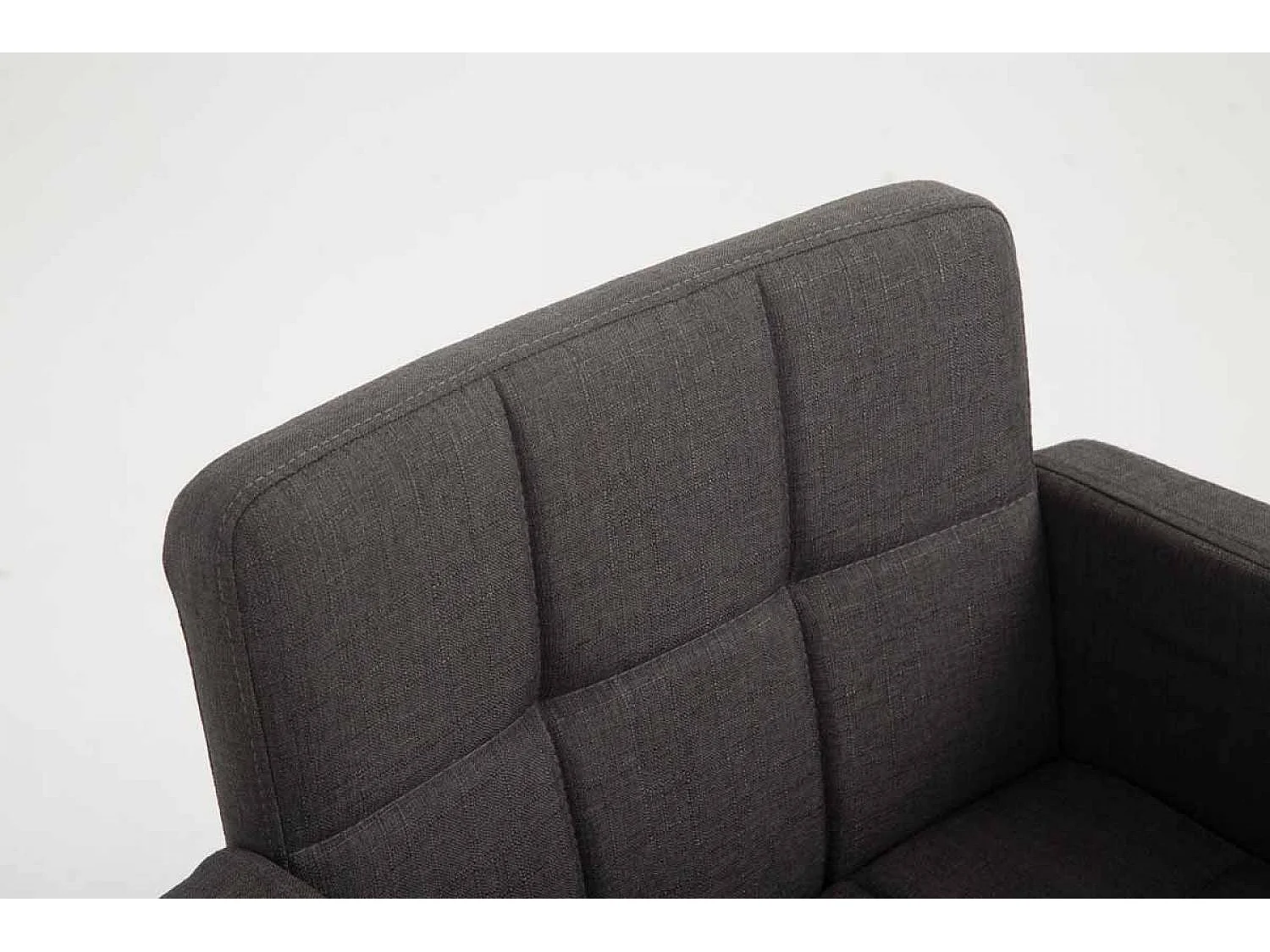 Tabouret de bureau - Tissu & Métal chromé - Gris foncé - Los Angeles