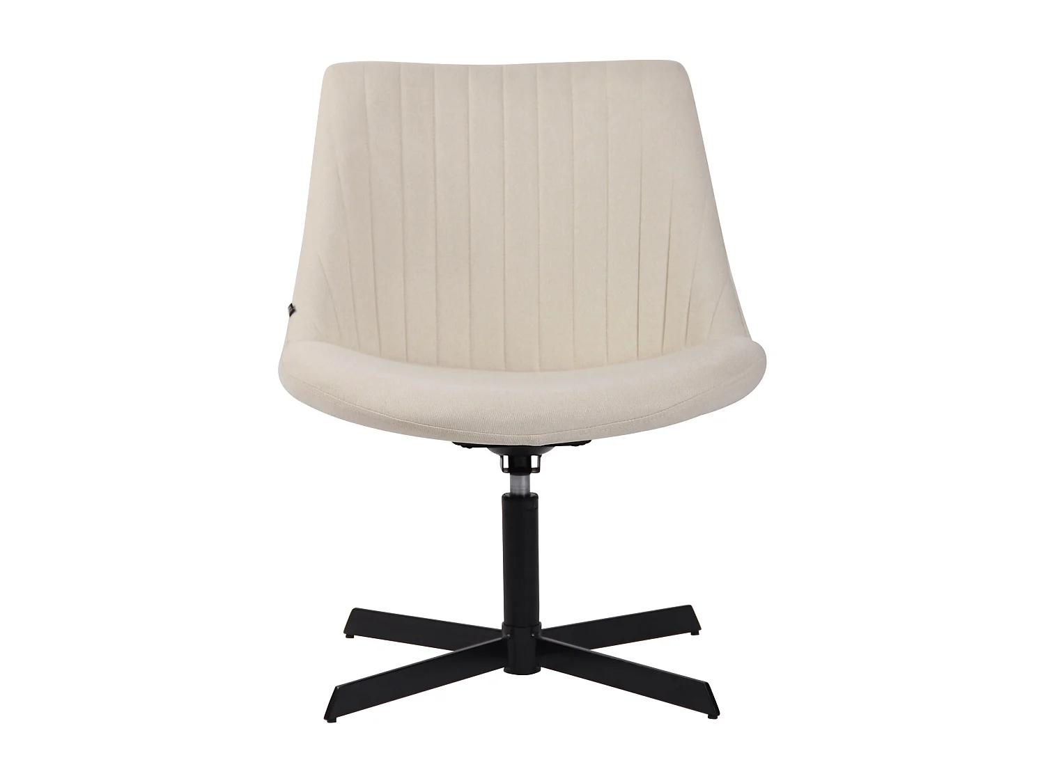 Chaise gondole - Tissu & Métal noir mat - Crème - Granby