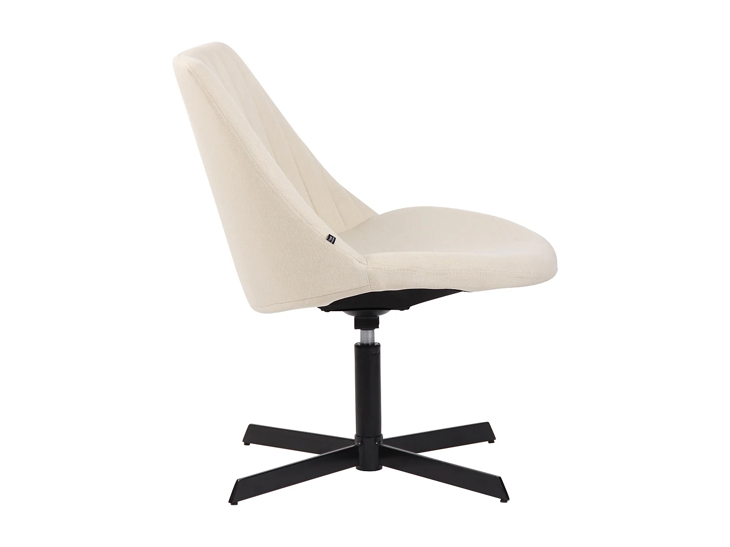 Chaise gondole - Tissu & Métal noir mat - Crème - Granby