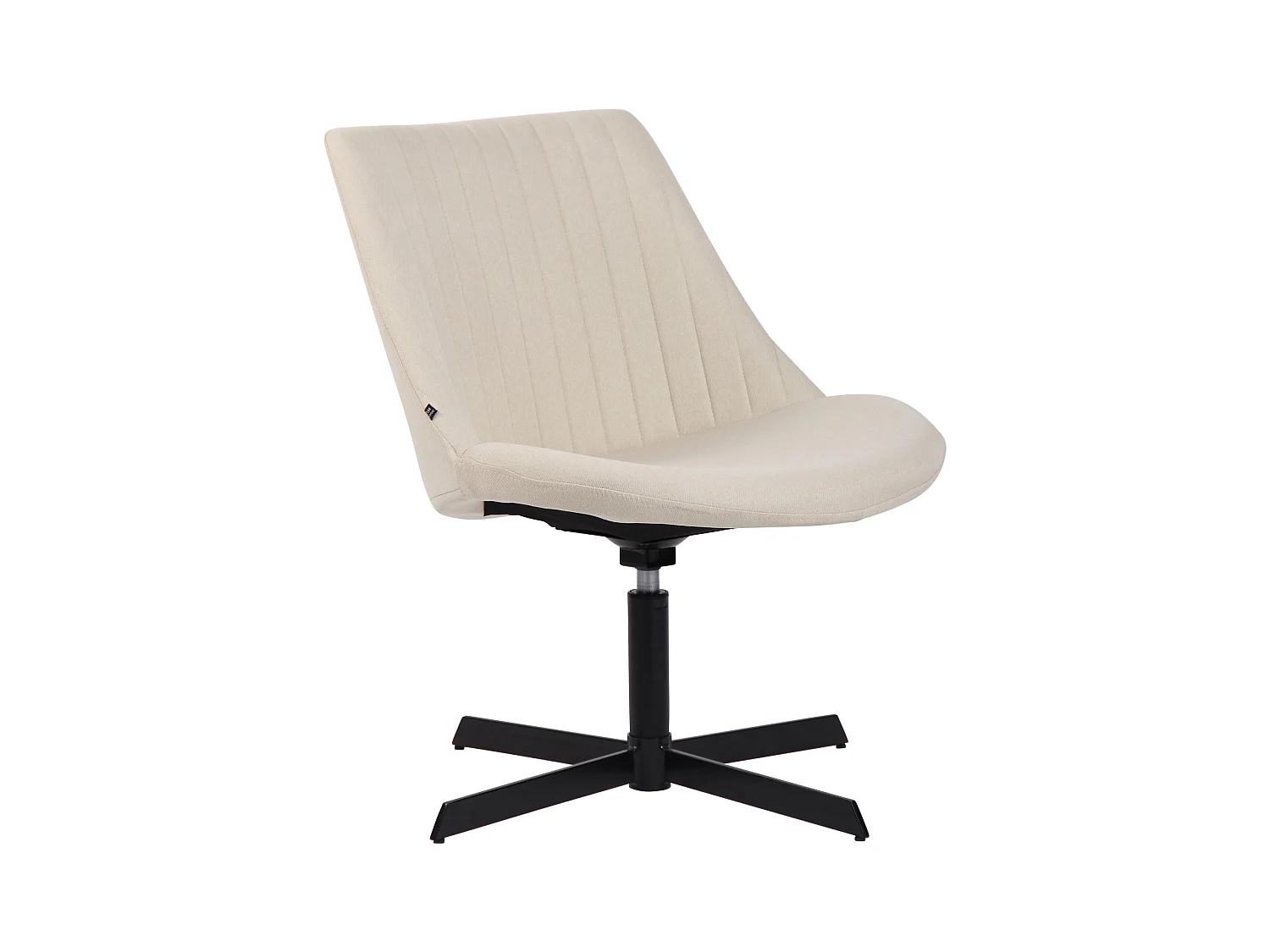 Chaise gondole - Tissu & Métal noir mat - Crème - Granby
