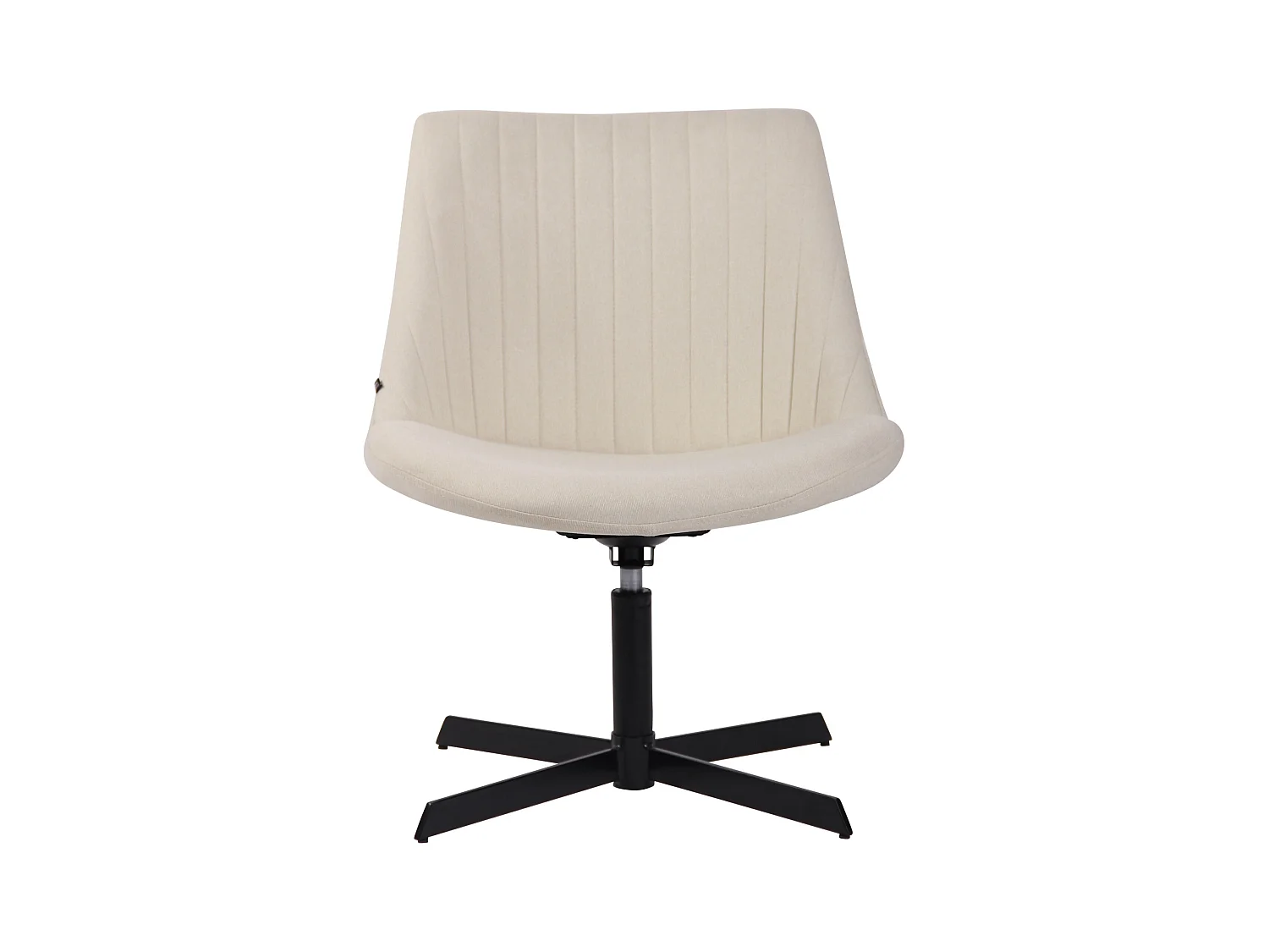 Chaise gondole - Tissu & Métal noir mat - Crème - Granby