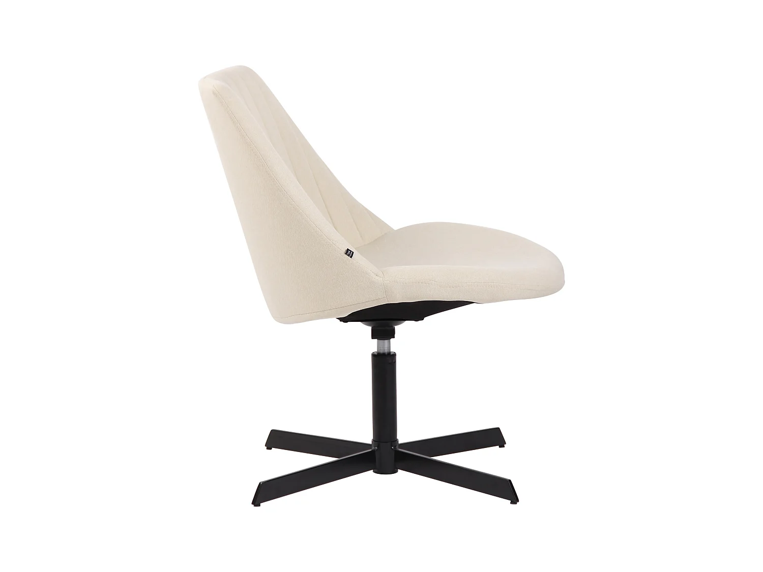 Chaise gondole - Tissu & Métal noir mat - Crème - Granby