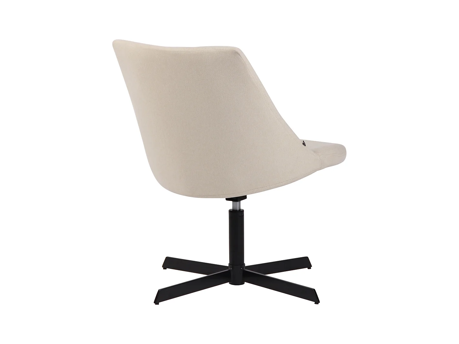 Chaise gondole - Tissu & Métal noir mat - Crème - Granby