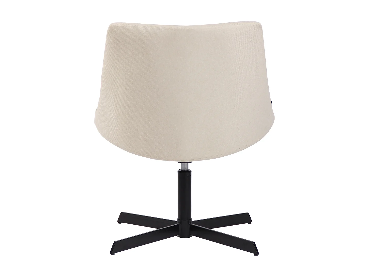 Chaise gondole - Tissu & Métal noir mat - Crème - Granby