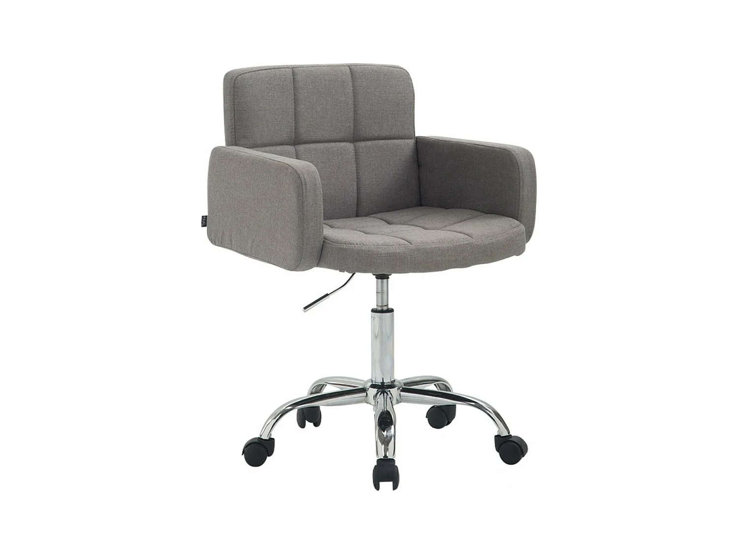 Tabouret de bureau - Tissu & Métal chromé - Gris - Los Angeles