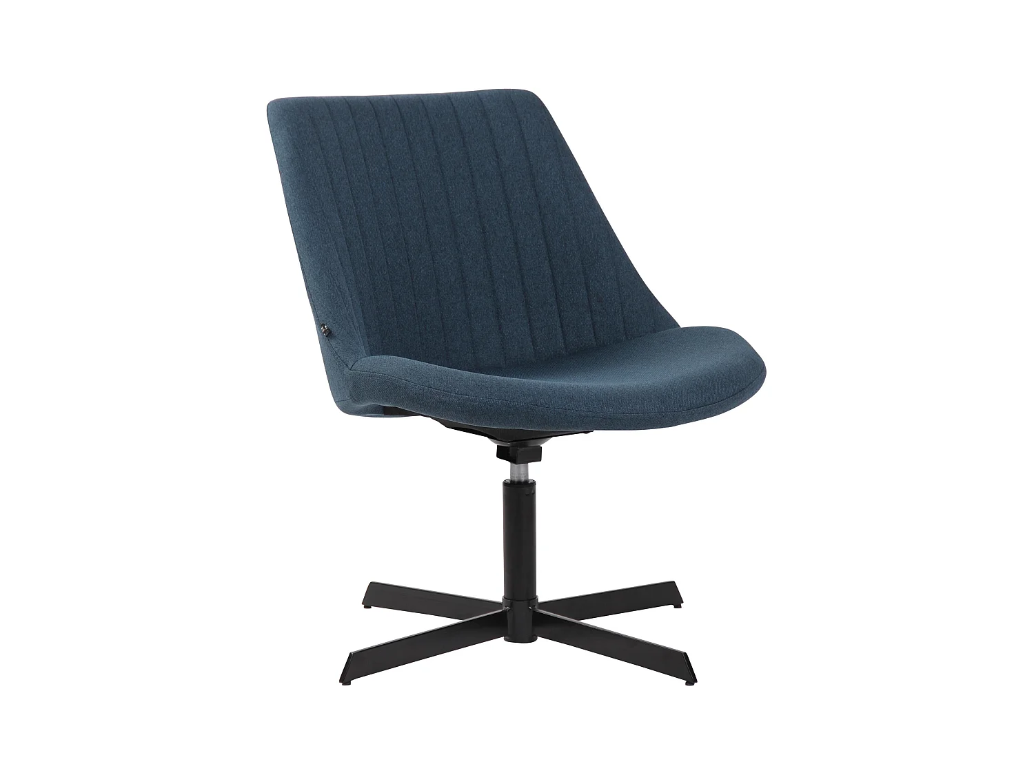 Chaise gondole - Tissu & Métal noir mat - Bleu - Granby