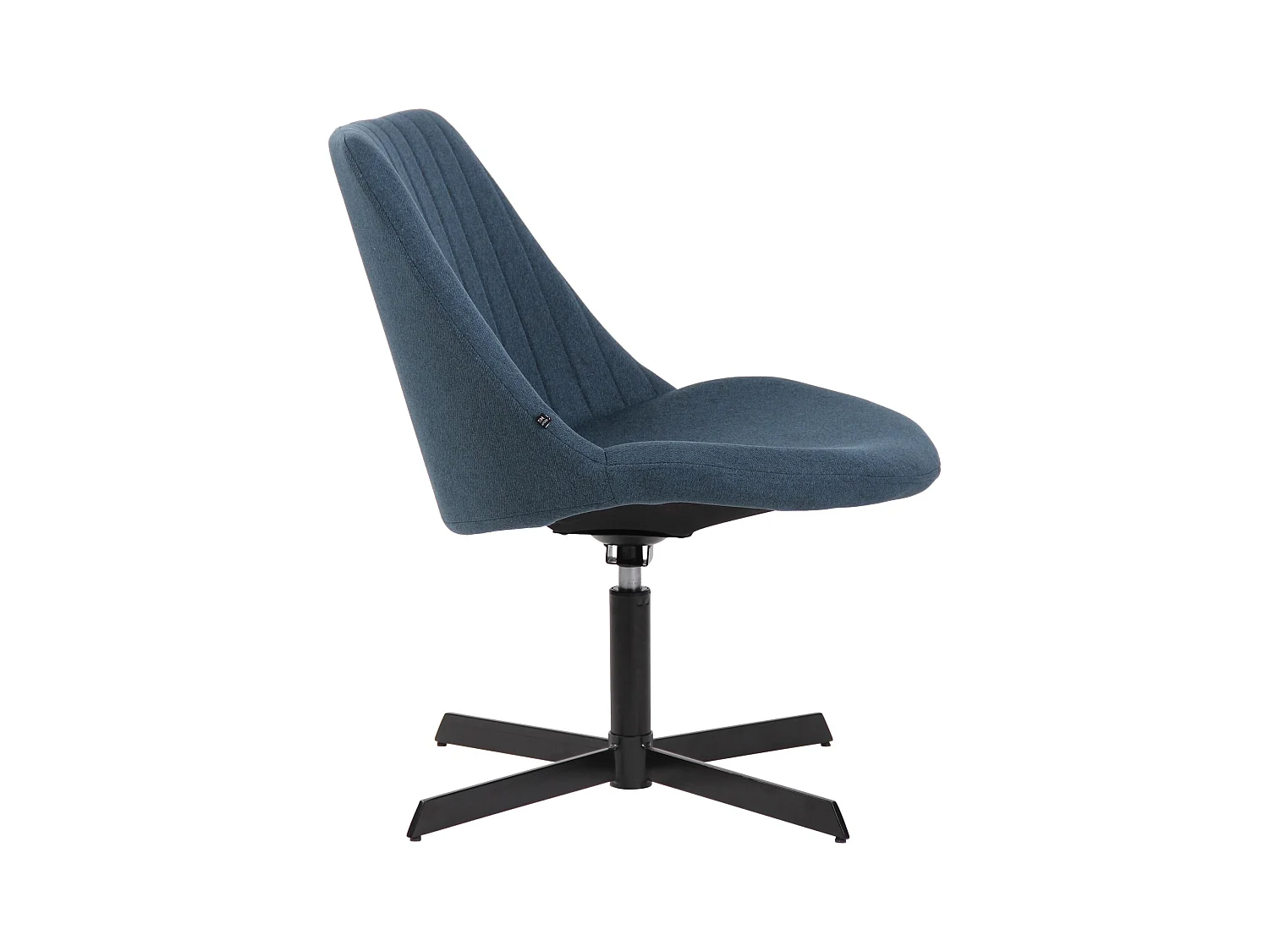Chaise gondole - Tissu & Métal noir mat - Bleu - Granby