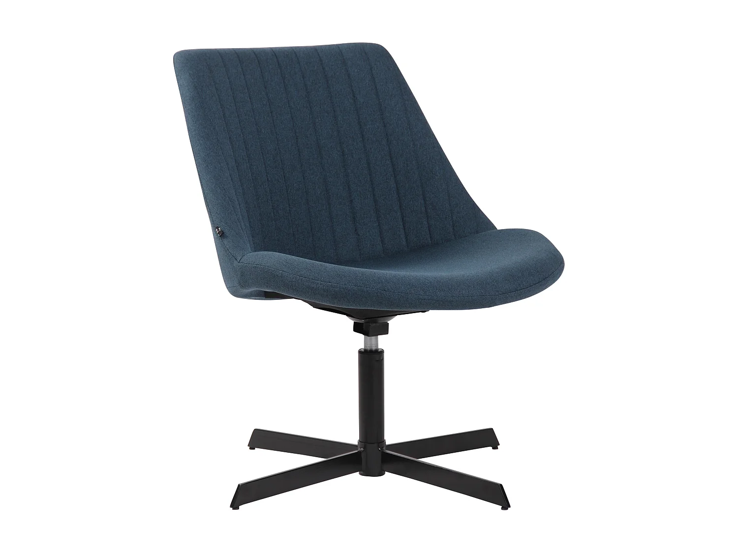 Chaise gondole - Tissu & Métal noir mat - Bleu - Granby