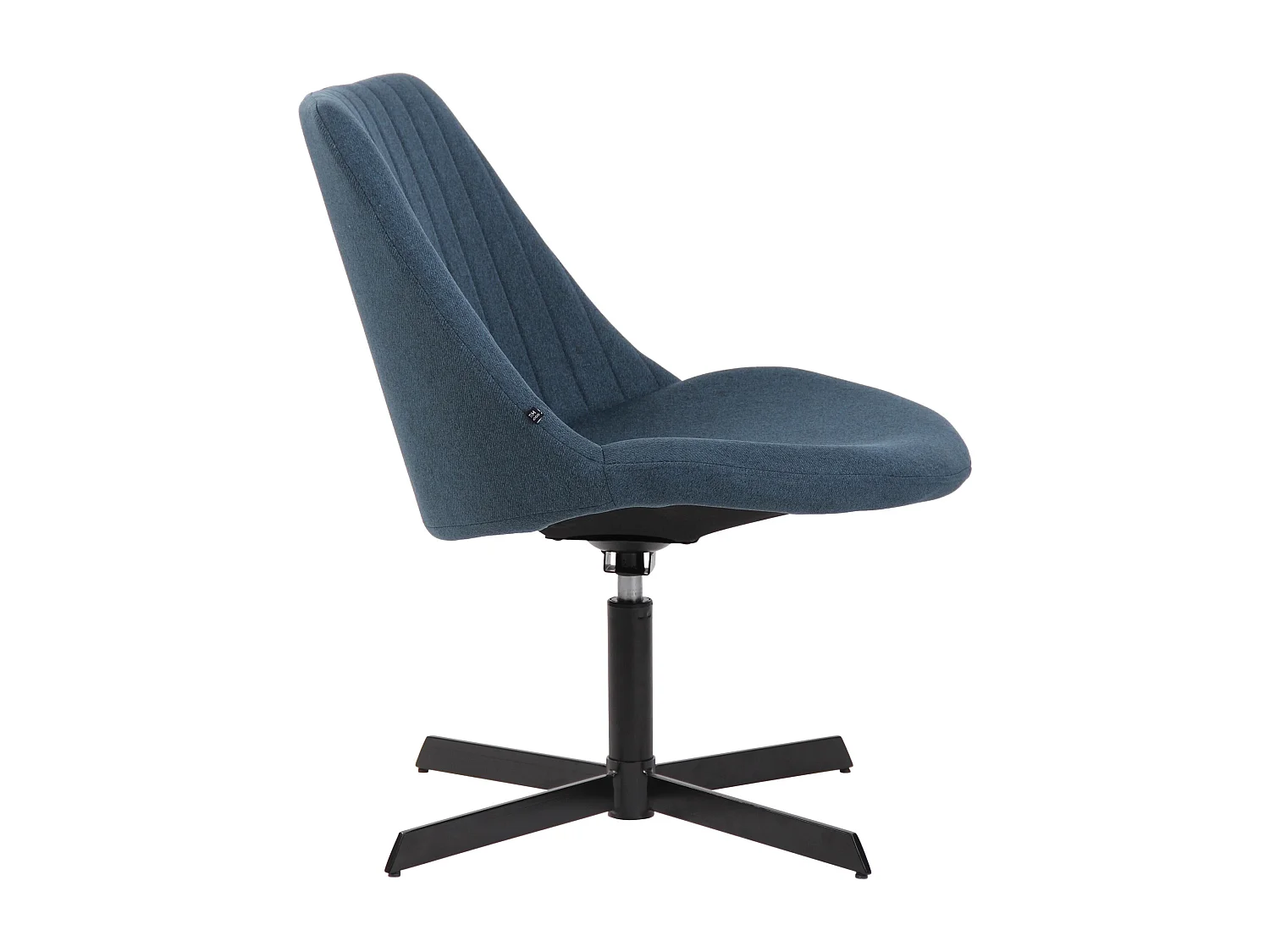Chaise gondole - Tissu & Métal noir mat - Bleu - Granby