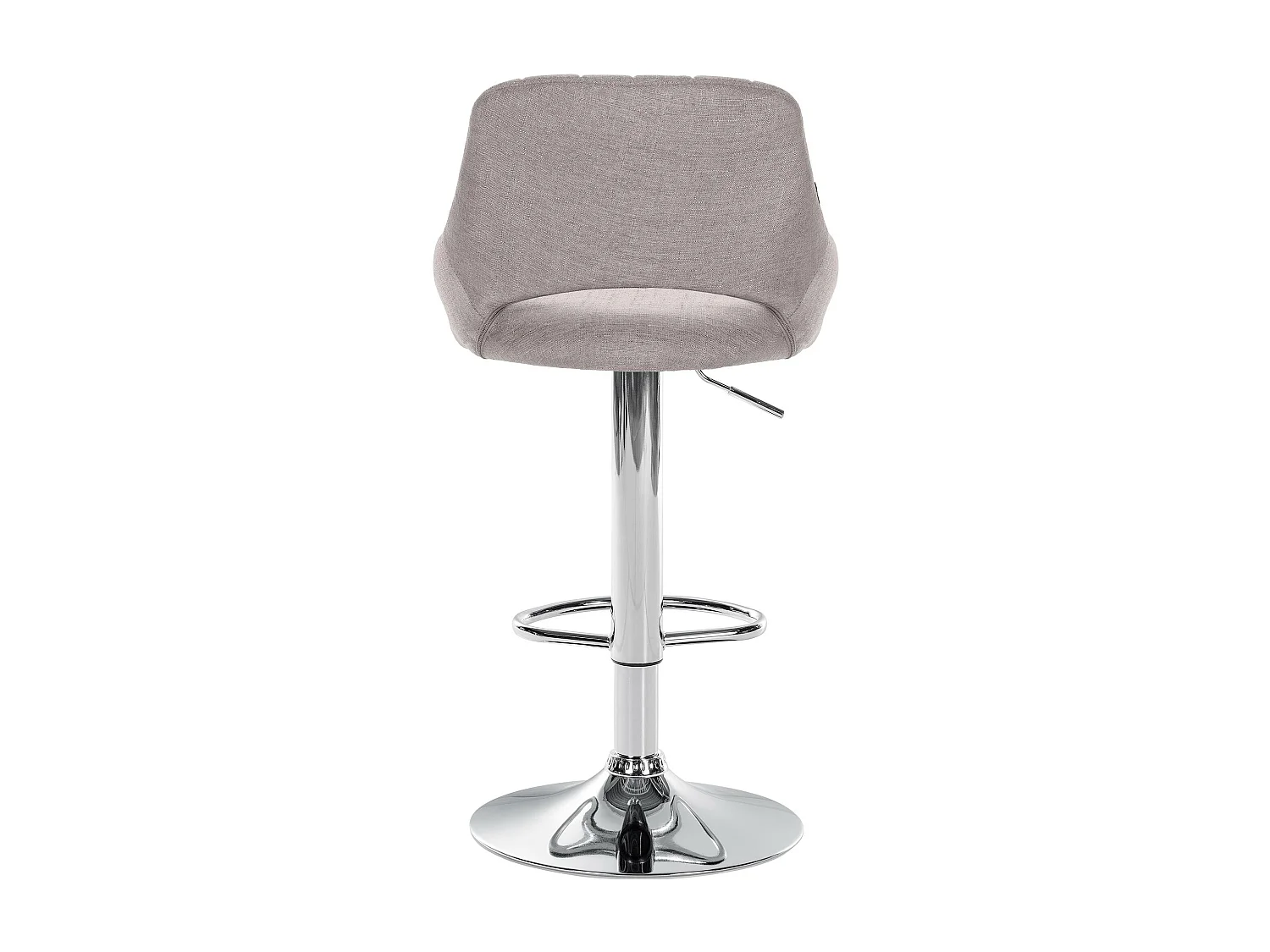 Tabouret de bar - Tissu & Chrome - Gris - Milet