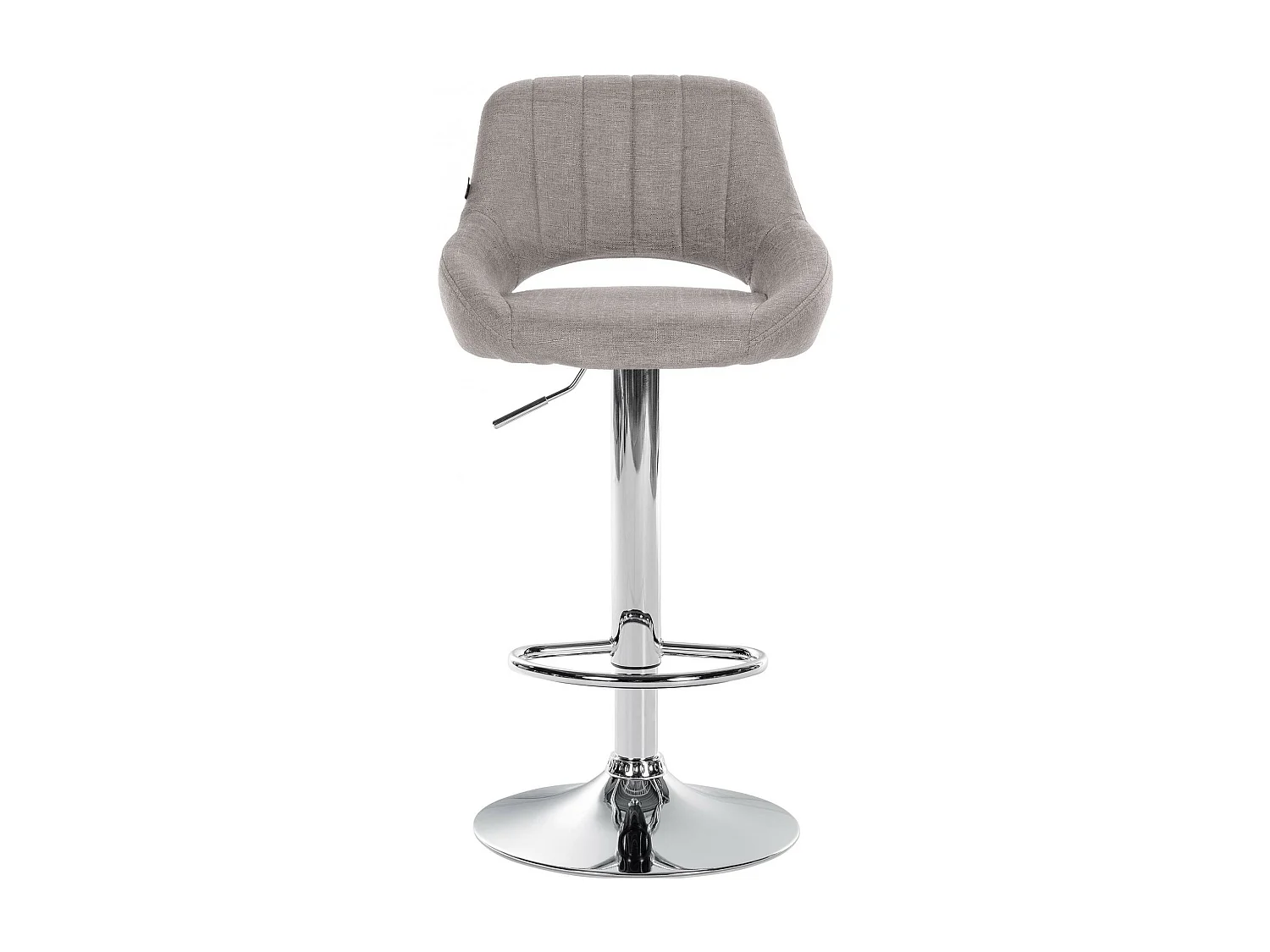 Tabouret de bar - Tissu & Chrome - Gris - Milet