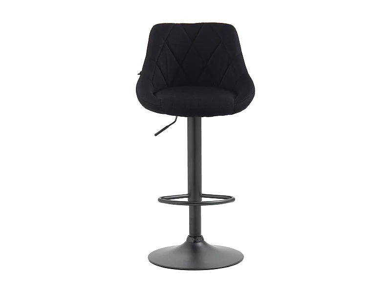 Tabouret de bar - Tissu & Noir - Noir - Lazio
