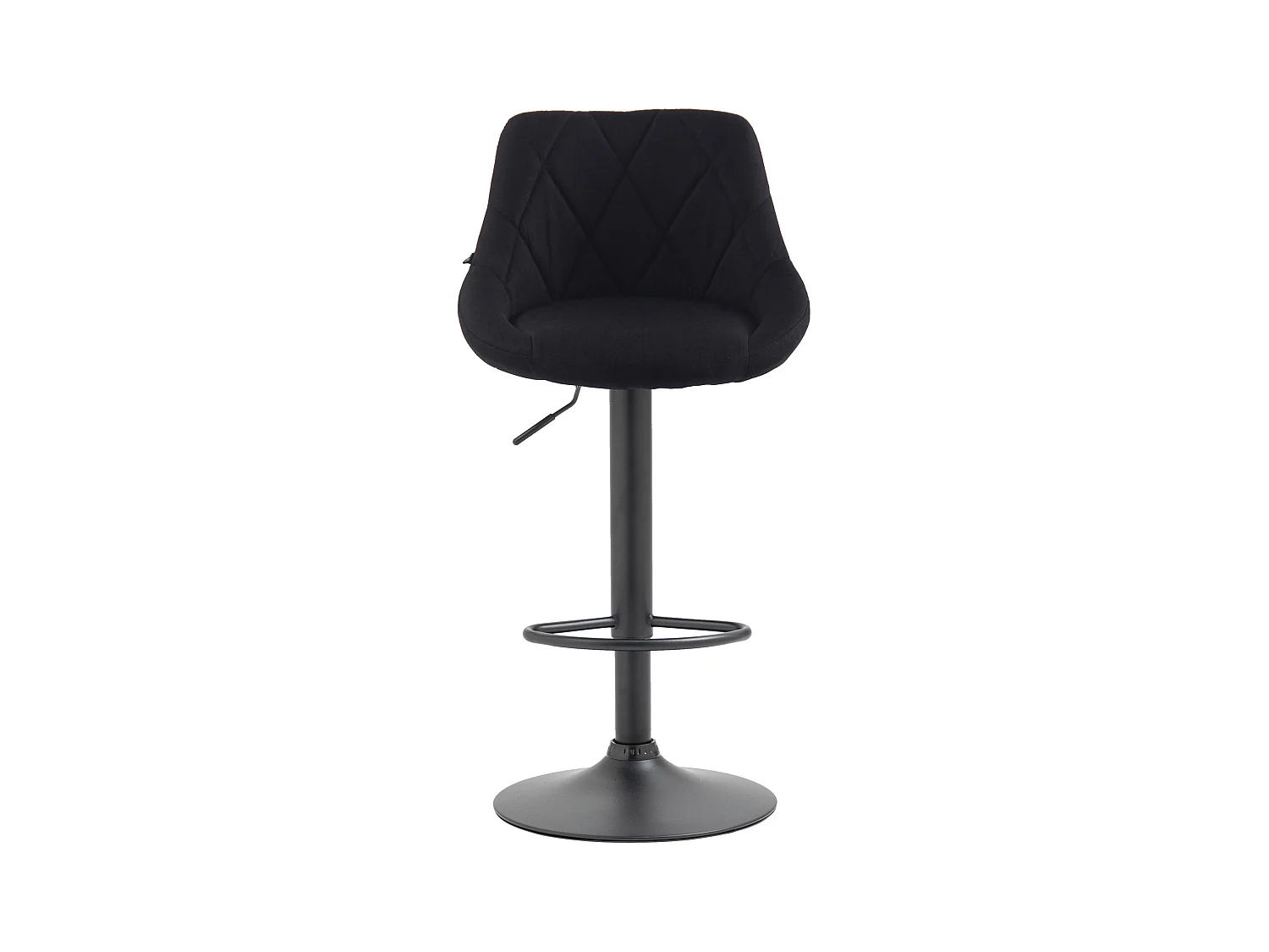 Tabouret de bar - Tissu & Noir - Noir - Lazio