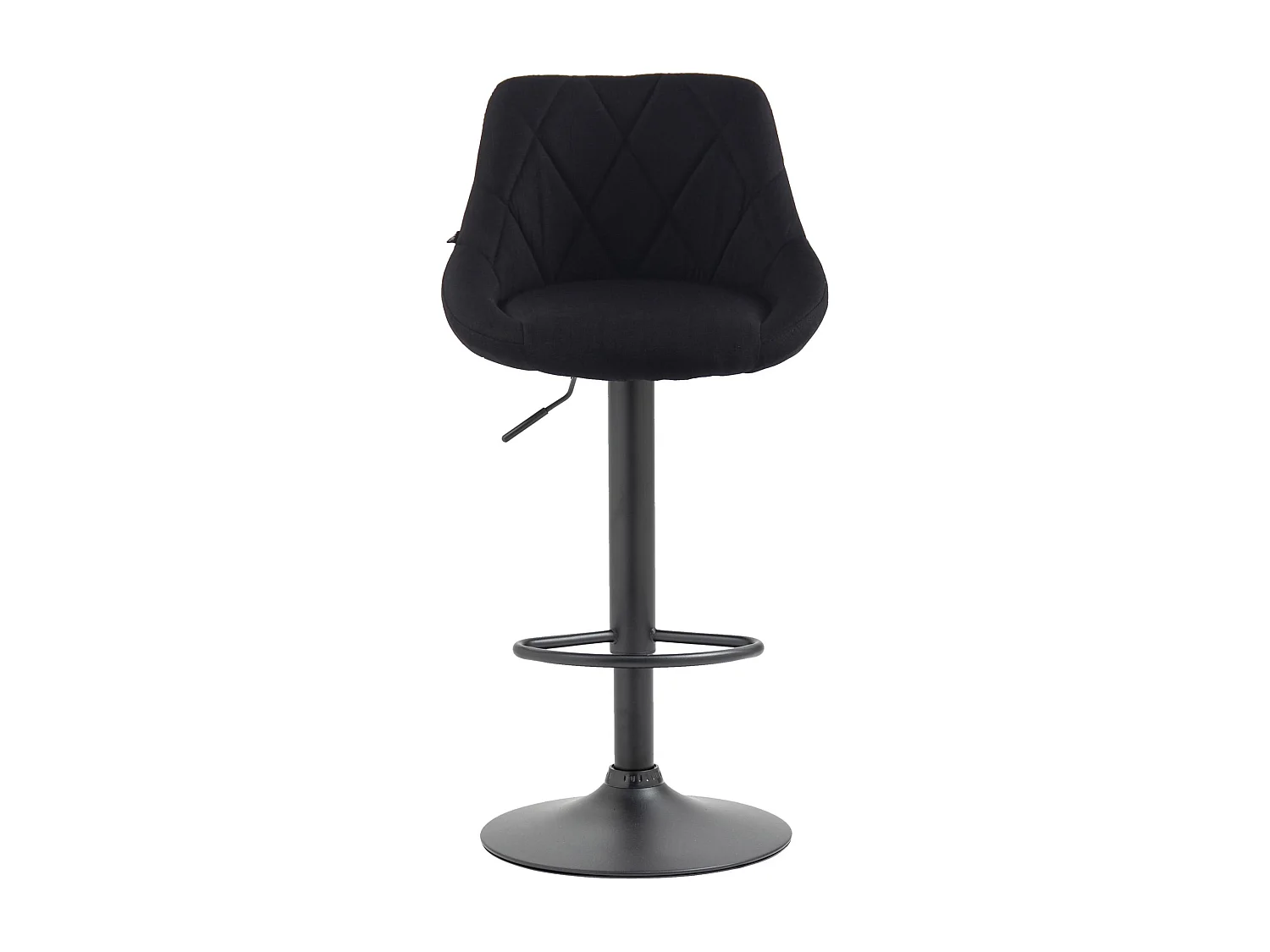 Tabouret de bar - Tissu & Noir - Noir - Lazio