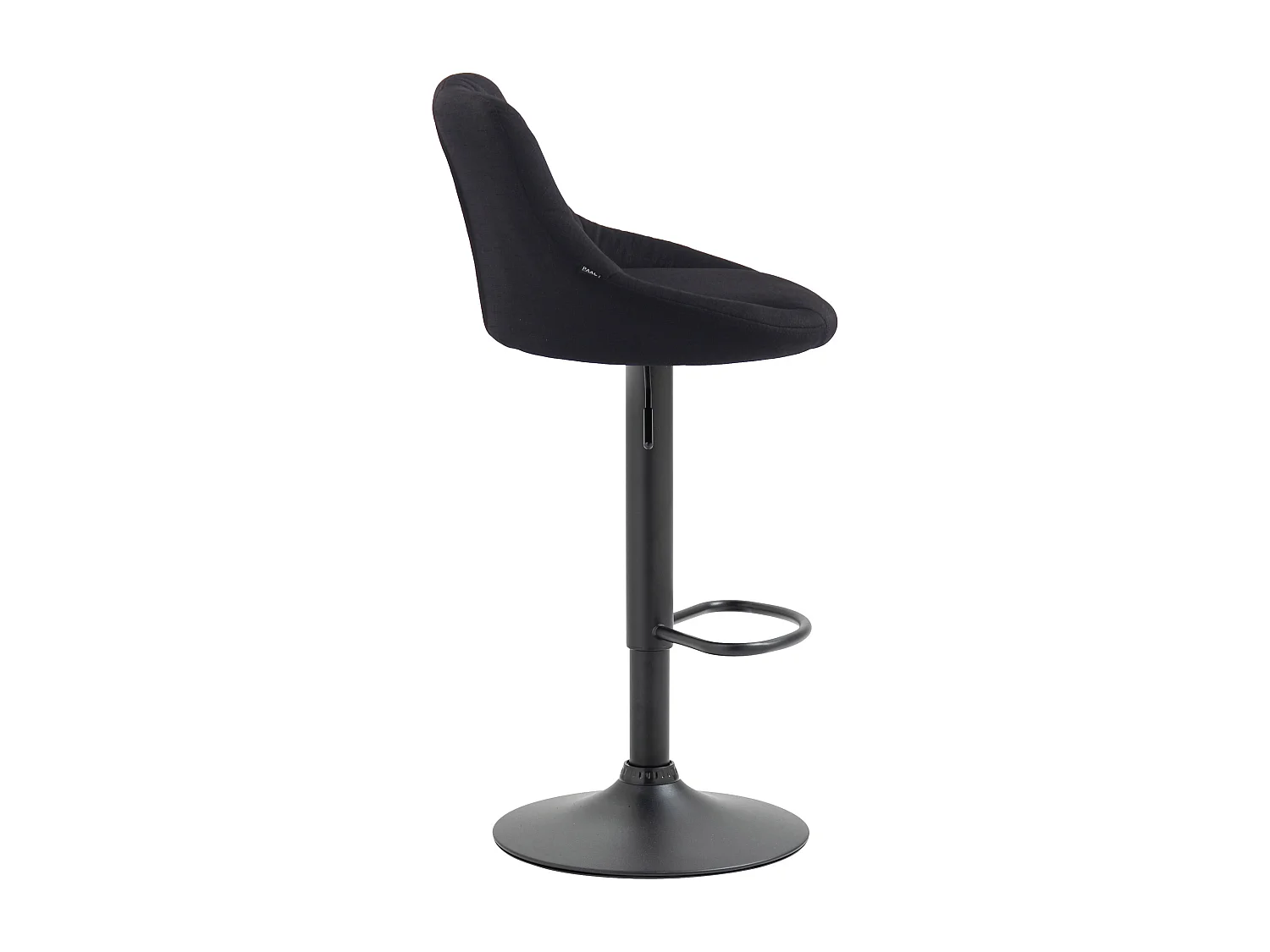 Tabouret de bar - Tissu & Noir - Noir - Lazio