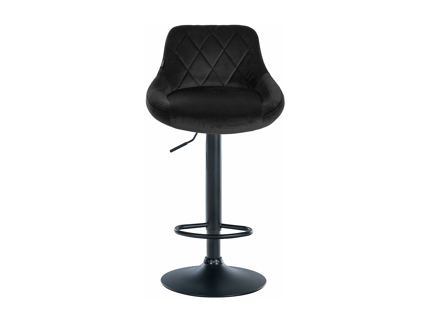 Tabouret de bar - Tissu & Noir - Noir - Lazio