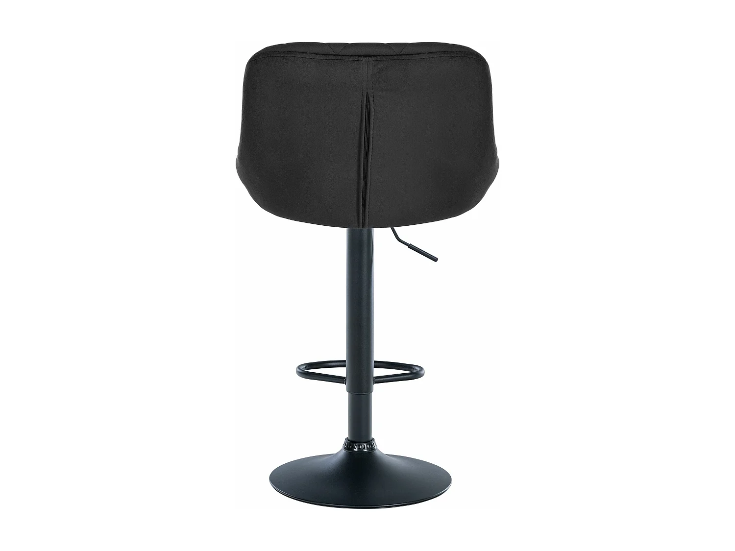 Lot de 2  Tabouret de bar - Velours & Métal - Noir - Lazio