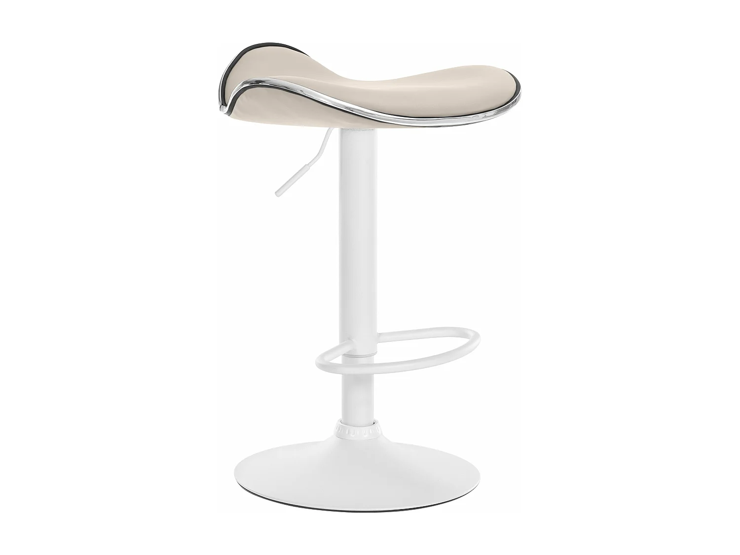 Tabouret de bar - Similicuir - Crème - Shanghai