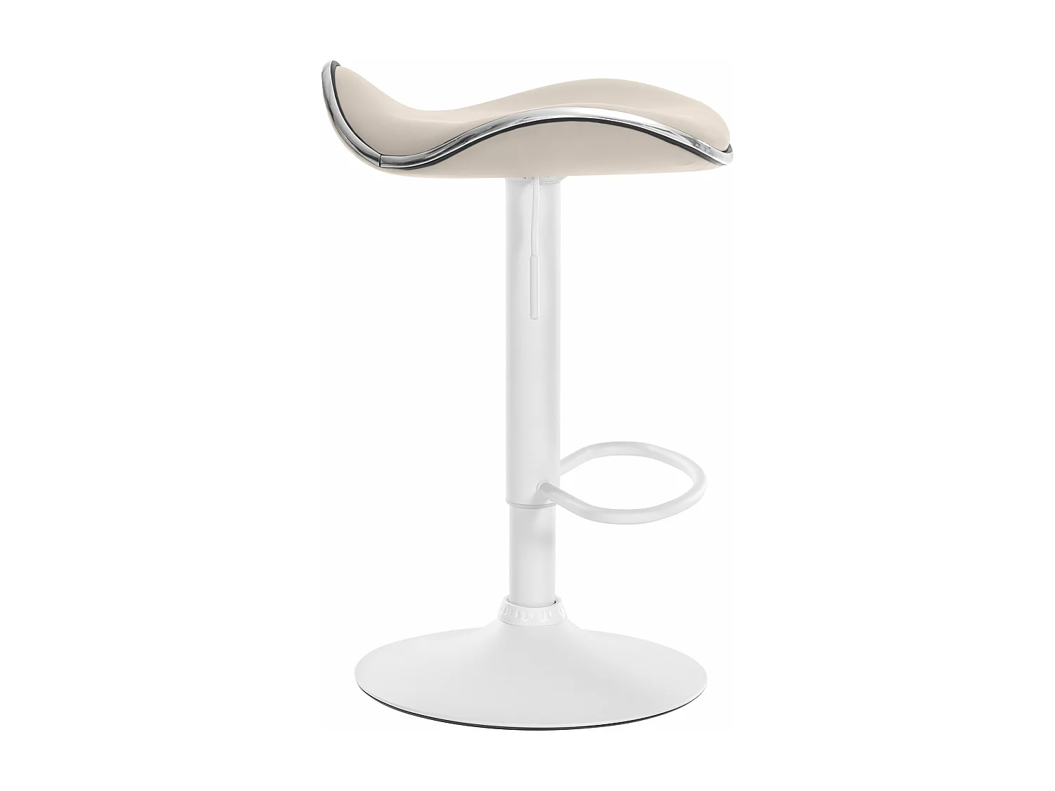 Tabouret de bar - Similicuir - Crème - Shanghai