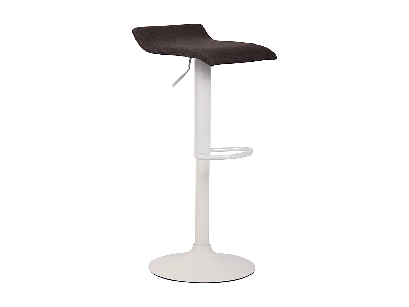 Tabouret de bar - Tissu & Blanc - Gris foncé - Dyn V2