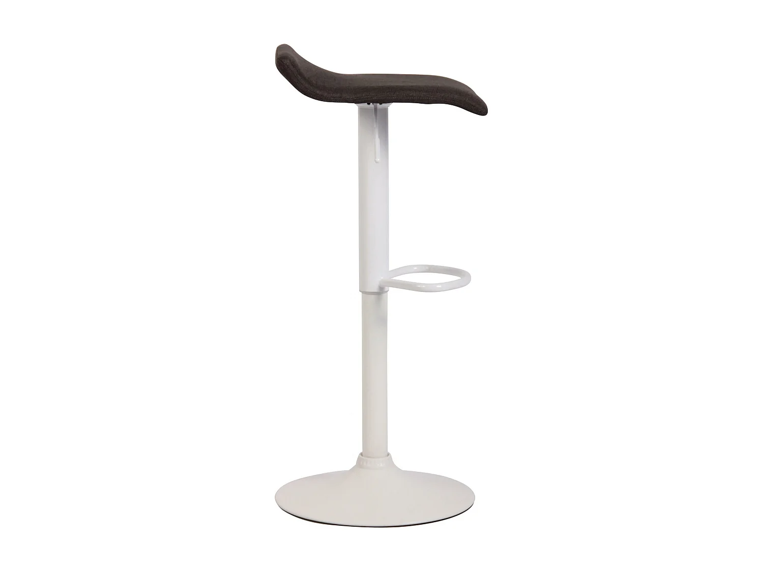 Tabouret de bar - Tissu & Blanc - Gris foncé - Dyn V2