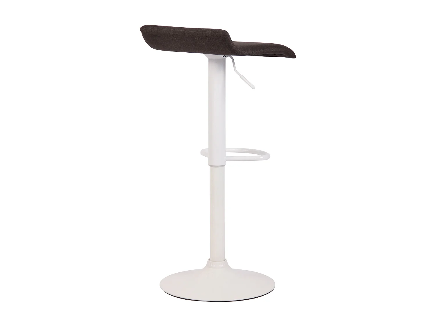 Tabouret de bar - Tissu & Blanc - Gris foncé - Dyn V2