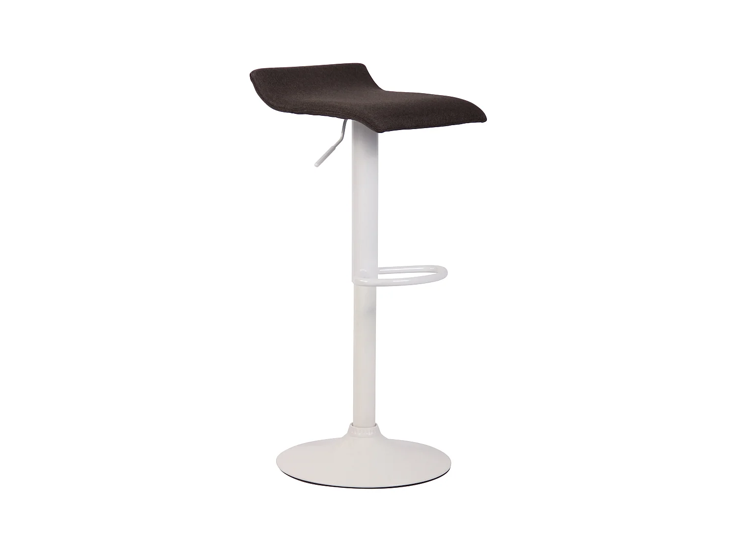 Tabouret de bar - Tissu & Blanc - Gris foncé - Dyn V2