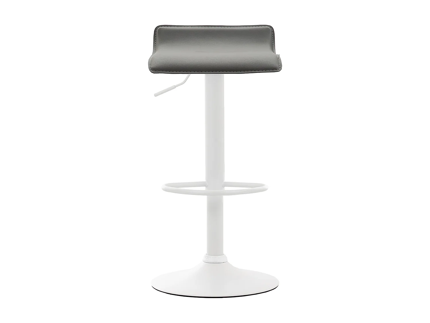 Lot de 2  Tabouret de bar - Similicuir & Métal - Gris - Dyn V2