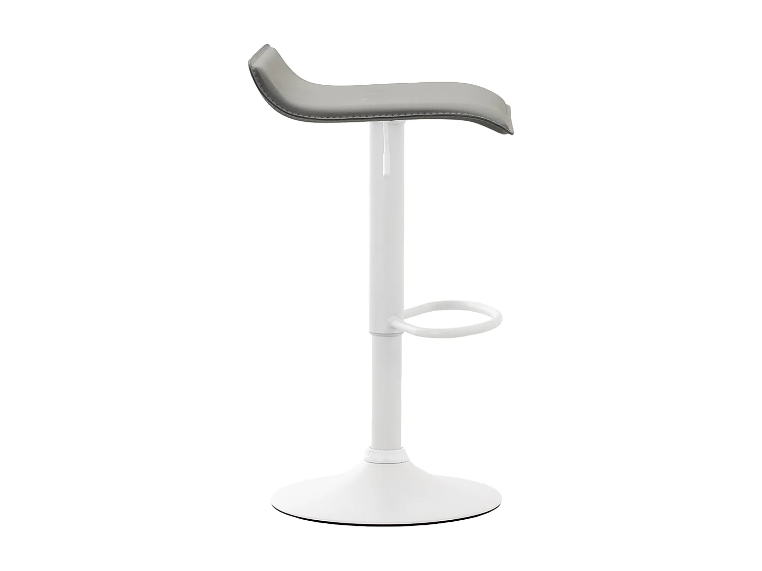 Lot de 2  Tabouret de bar - Similicuir & Métal - Gris - Dyn V2