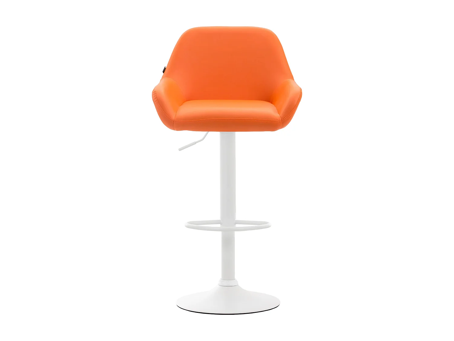 Tabouret de bar - Similicuir & Blanc - Orange - Braga