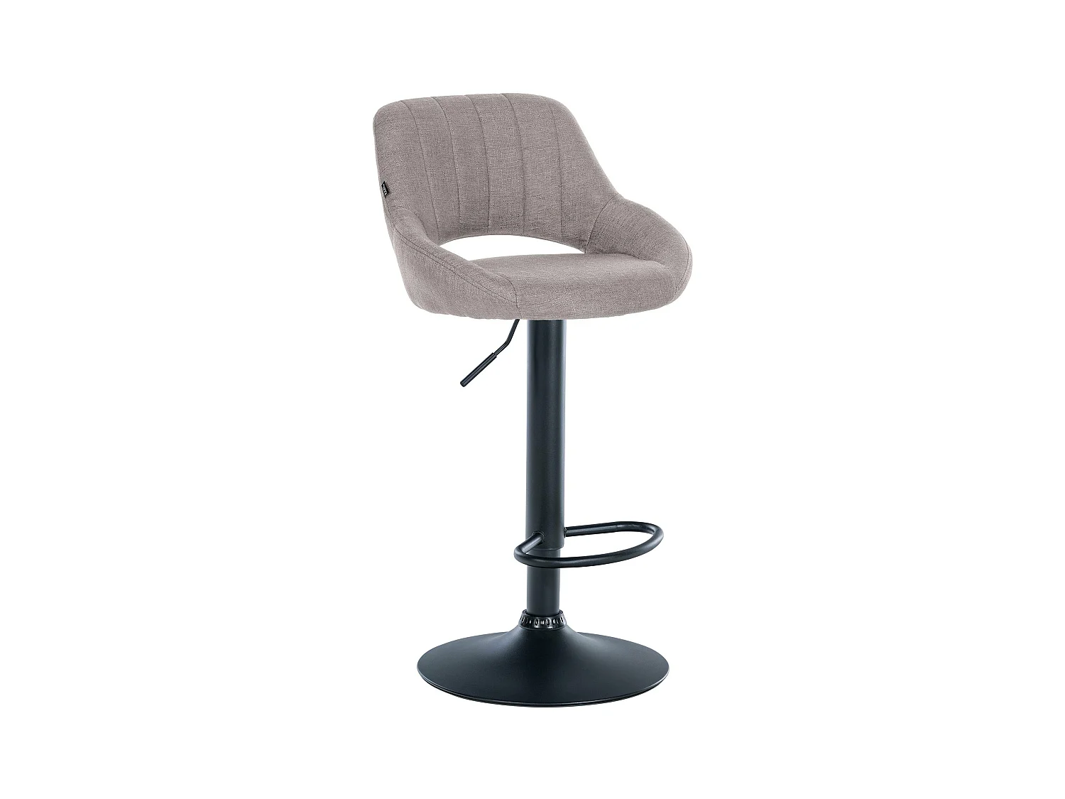 Tabouret de bar - Tissu & Noir - Gris - Milet