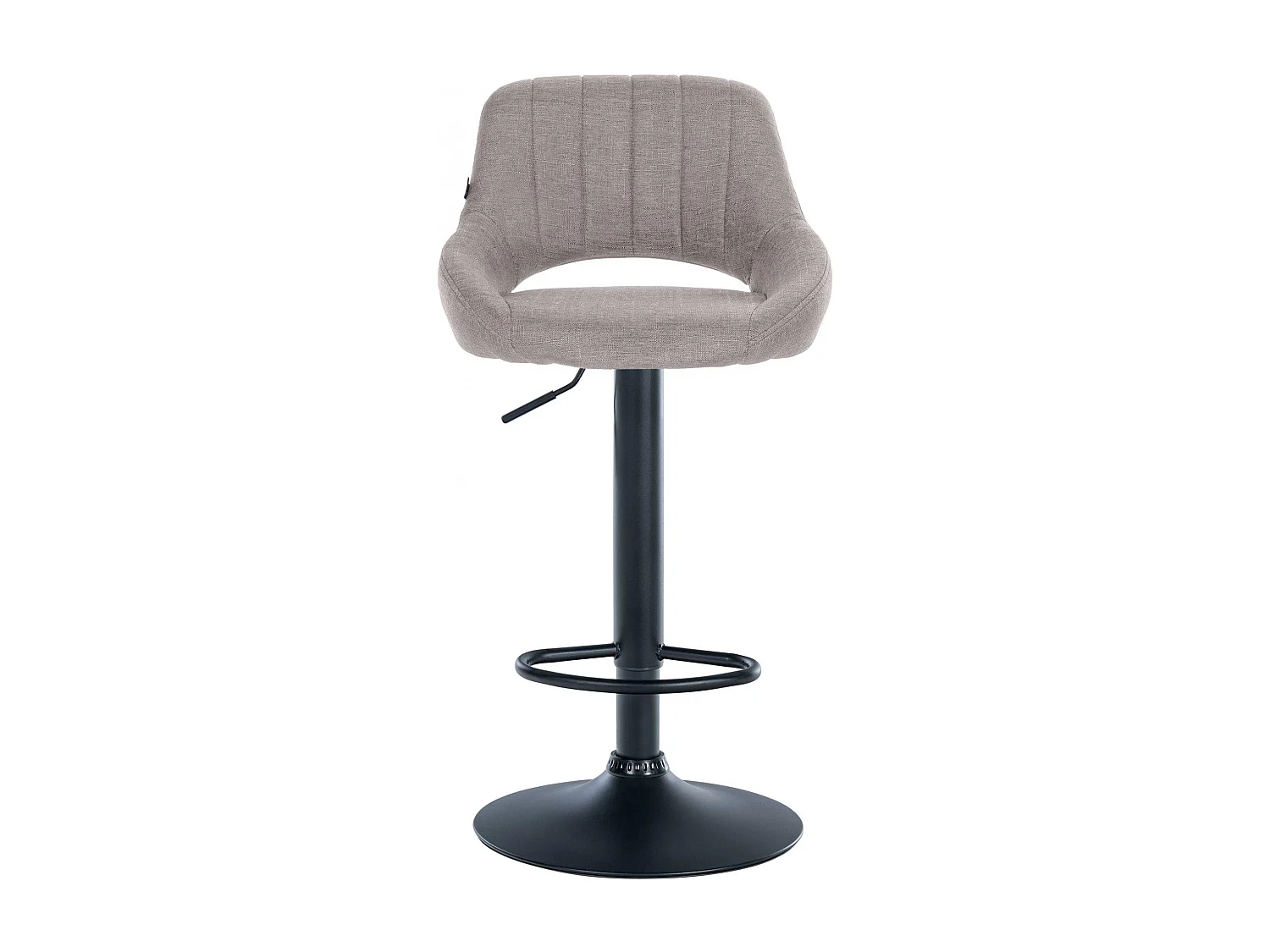 Tabouret de bar - Tissu & Noir - Gris - Milet
