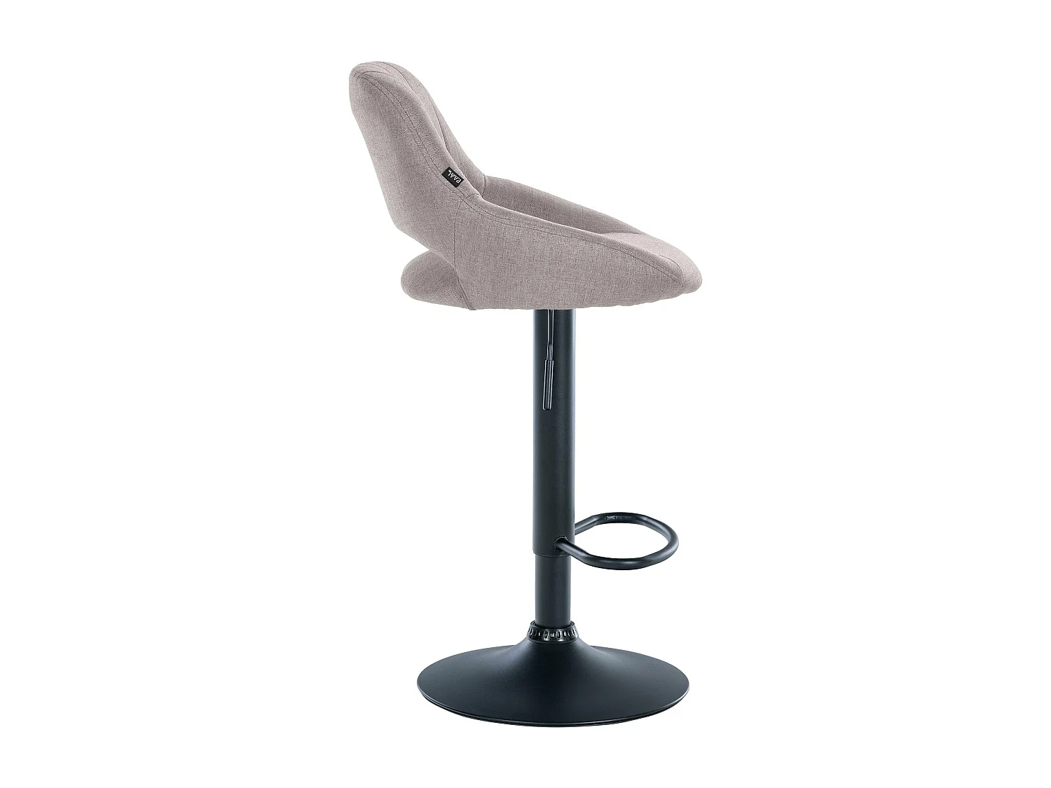Tabouret de bar - Tissu & Noir - Gris - Milet