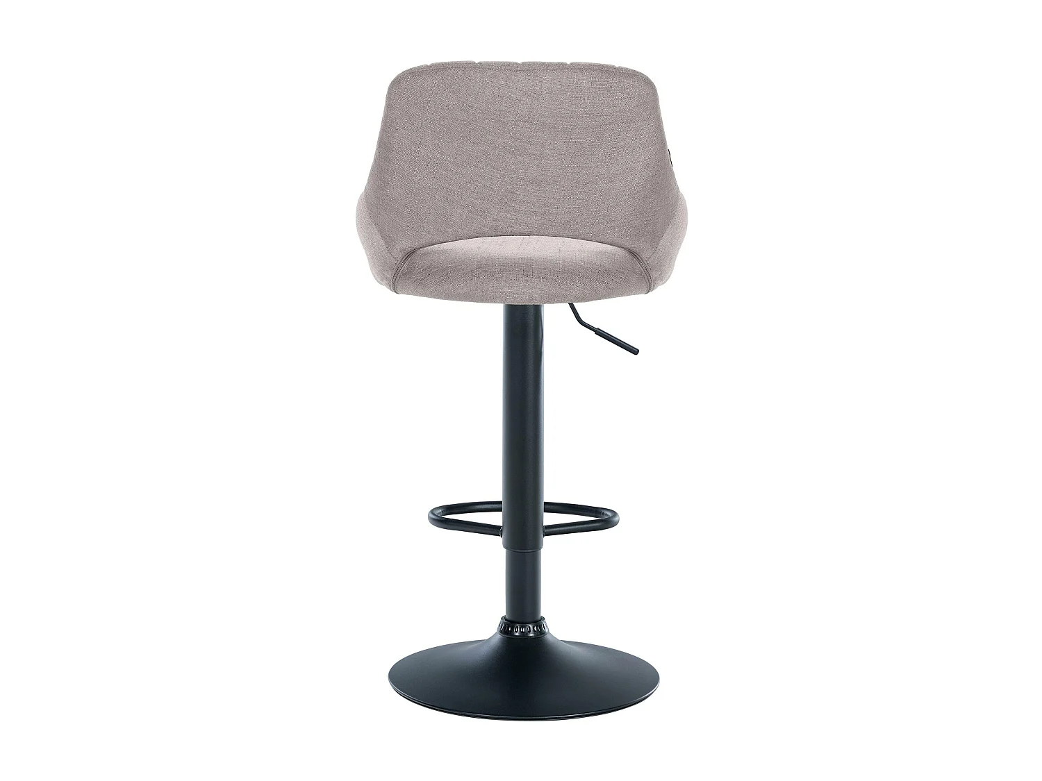 Tabouret de bar - Tissu & Noir - Gris - Milet