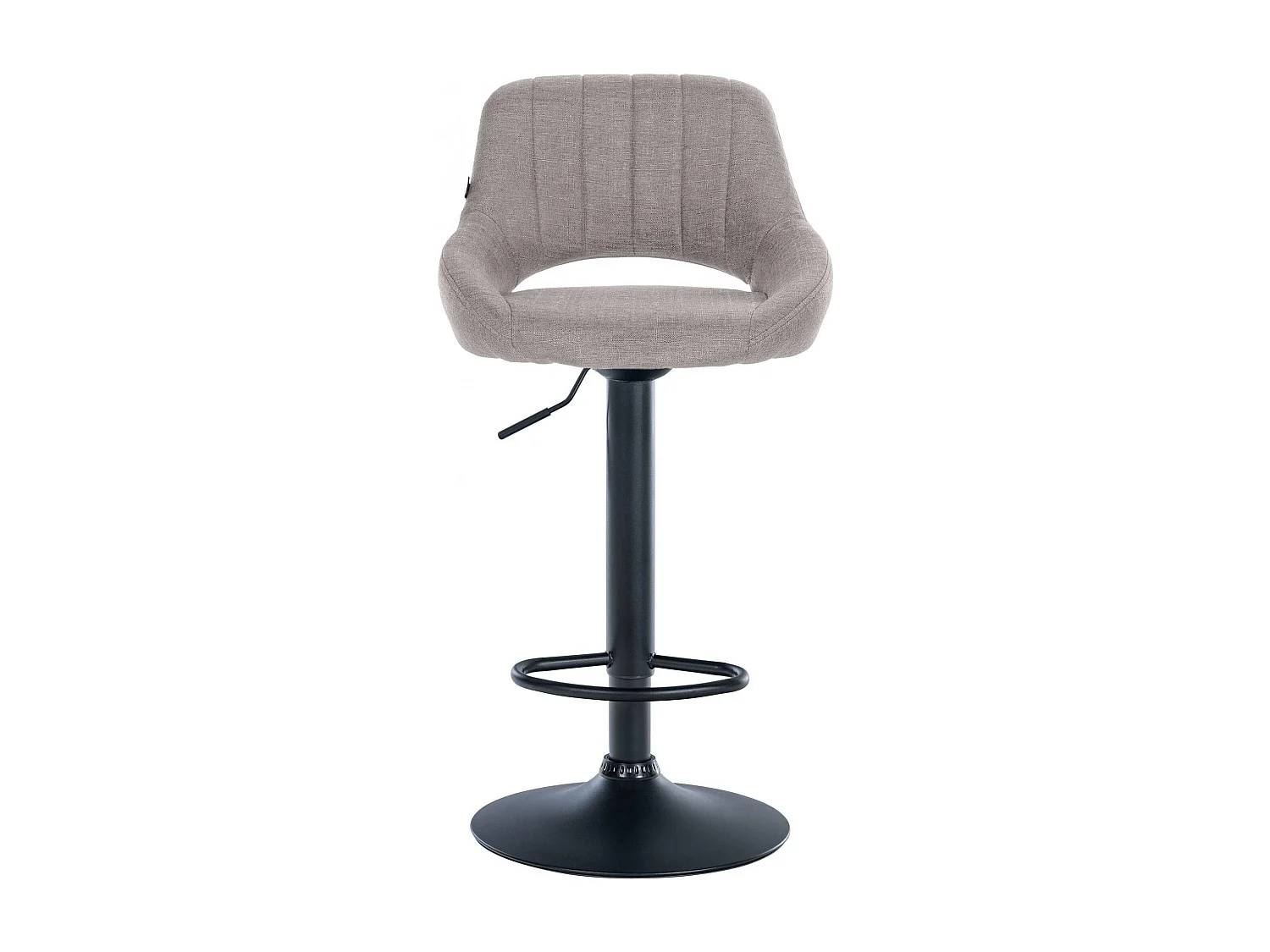 Tabouret de bar - Tissu & Noir - Gris - Milet