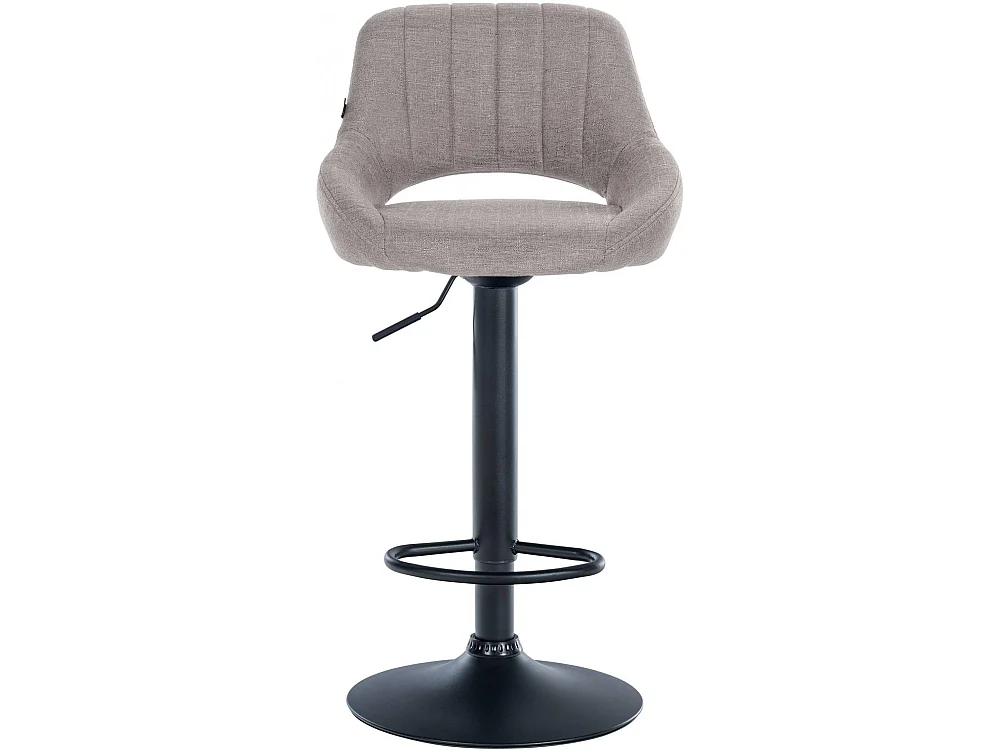 Tabouret de bar - Tissu & Noir - Gris - Milet