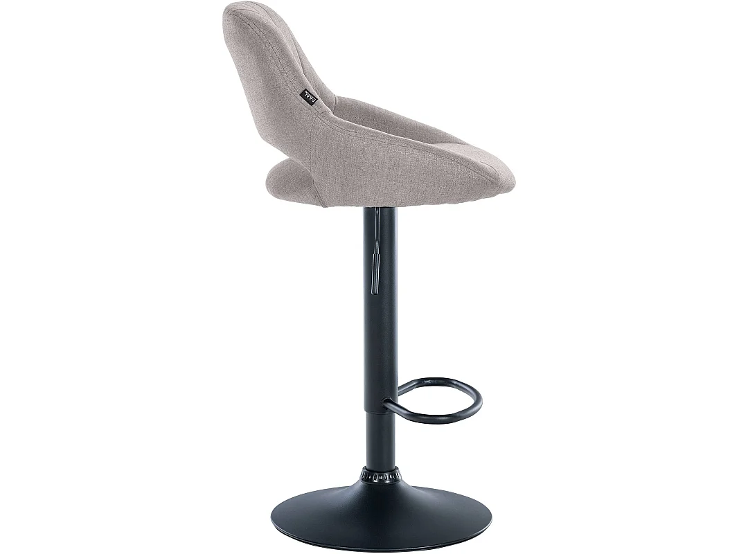 Tabouret de bar - Tissu & Noir - Gris - Milet