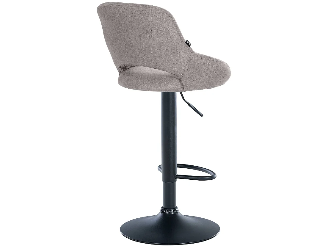 Tabouret de bar - Tissu & Noir - Gris - Milet