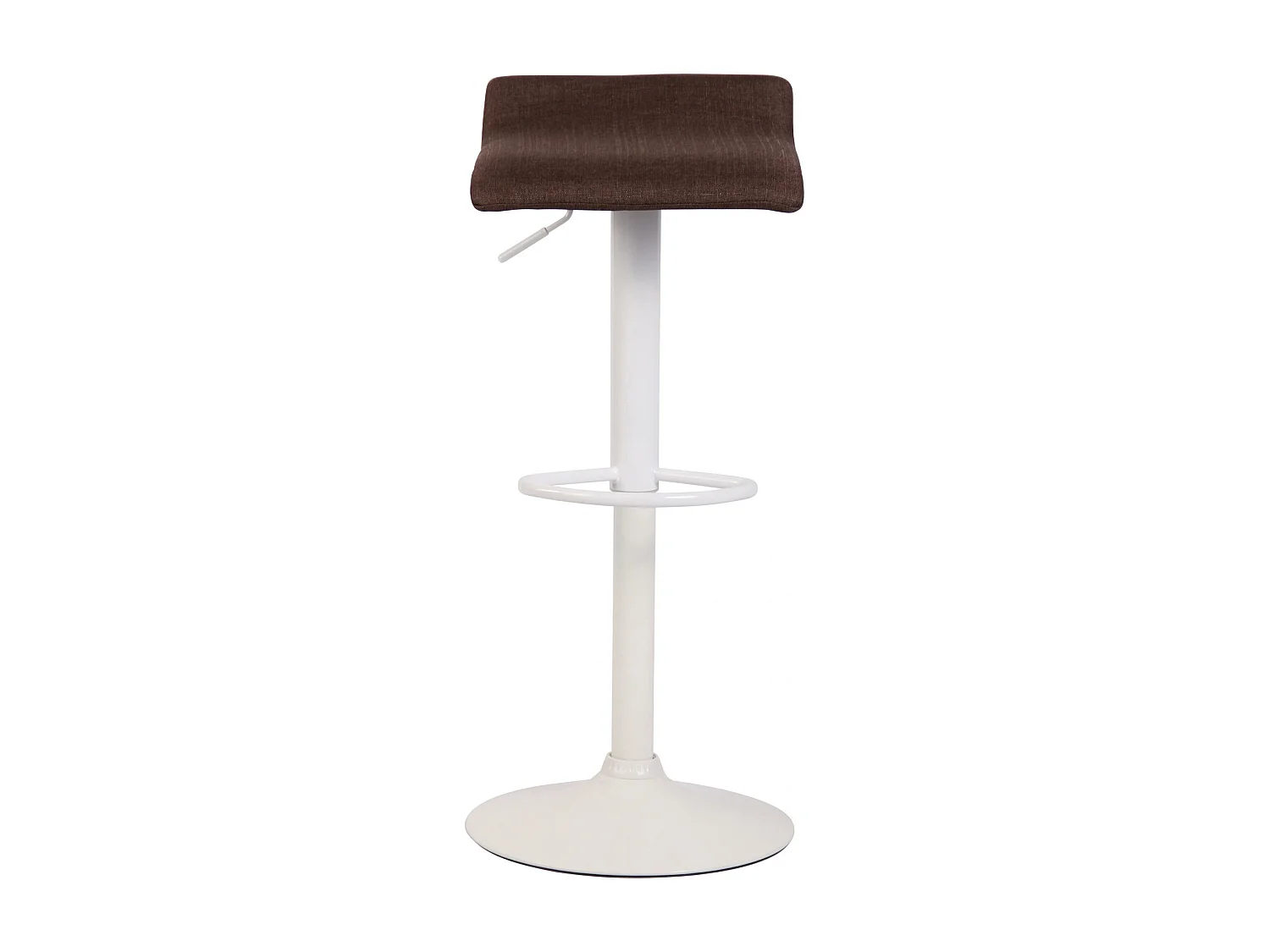 Tabouret de bar - Tissu & Blanc - Marron - Dyn V2