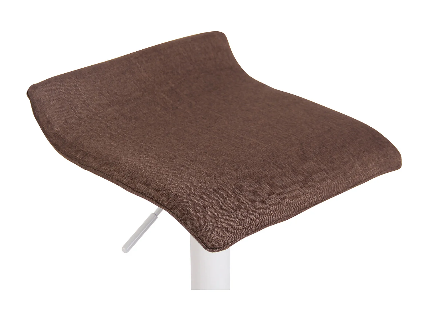 Tabouret de bar - Tissu & Blanc - Marron - Dyn V2